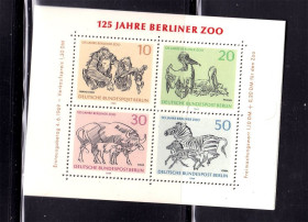 НДР, ФРН ГДР, ФРГ ^/--/^ Германия  - Берлин 1969 г MNH - блок = зоопарк ^_^^^ Німеччина - Берлін 1969 р MNH - блок = зоопарк - фото фото фото