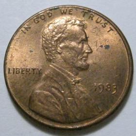 Обігові Обиходные ^/--/^ США 1 цент 1983 року 41266 ^_^^^ США 1 цент 1983 года 41266 - фото фото фото