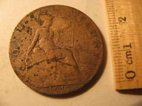 Георг V (-) Георг V (-) ^/--/^ Великобритания один пенни 1 пенні one penny 1912 ^_^^^ Великобритания один пенны 1 пенни one penny 1912 - фото фото фото