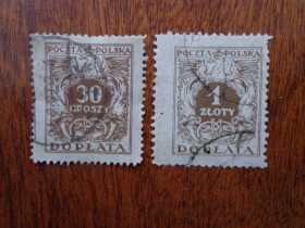 Польща Польша ^/--/^ Польша,  1924 год, доплата, гаш. ^_^^^ Польща, 1924 рік, доплата, гаш. - фото фото фото