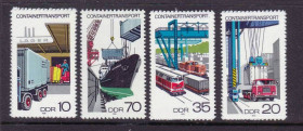 Транспорт Транспорт ^/--/^ Техника и транспорт .  ГДР 1978 г  MNH - контейнера и контейнеровозы ^_^^^ ГДР 1978 MNH - контейнера і контейнеровози - фото фото фото