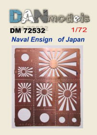 : : ^/--/^ Danmodel 72532 -трафарет японский флаг NAVAL 1/72 ^_^^^ Danmodel 72532 -трафарет японський прапор NAVAL 1/72 - фото фото фото