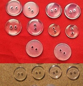  ^/--/^ Пуговицы одежные прозрачные , набор 6+4+3+1+1= 15 штук ^_^^^ Гудзики одягні прозорі, набір 6+4+3+1+1=15 штук - фото фото фото