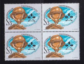 Європа Европа ^/--/^ ZM Австрия  1982 г   MNH - квартблок ^_^^^ ZM Австрія 1982 MNH - квартблок - фото фото фото