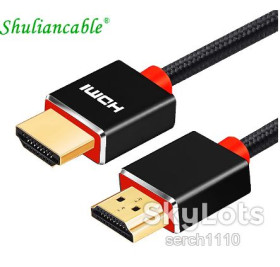 Кабелі та перехідники Кабели и переходники ^/--/^ Shuliancable HDMI Nylon высокоскоростной 1080 /--/ P 3 /--/ D позолоченный кабель 1 м ^_^^^ Shuliancable HDMI Nylon високошвидкісний 1080 /--/ P 3 /--/ D позолочений кабель 1 м - фото фото фото