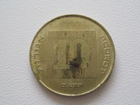Ізраїль Израиль ^/--/^ Израиль 10 агорот 2000 года 25605 ^_^^^ Ізраїль 10 агорот 2000 року 25605 - фото фото фото