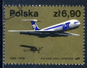Транспорт Транспорт ^/--/^ Польша. Авиация  (серия) 1979 г. ^_^^^ Польща. Авіація (серія) 1979 - фото фото фото