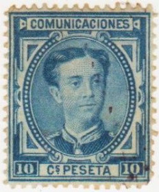 Іспанія Испания ^/--/^ Испания 1876 /--/ г. № 156 гашенная ^_^^^ Іспанія 1876 /--/ р. No 156 гашена - фото фото фото