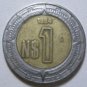 Мексика Мексика ^/--/^ Мексика 1 новий песо 1994 року 41338 ^_^^^ Мексика 1 новый песо 1994 года 41338 - фото фото фото