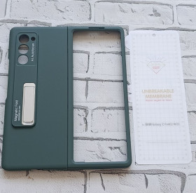 Чохли, бампера Чехлы, бампера ^/--/^ Протиударний матовий чохол для Samsung Galaxy Z Fold 2 + Гідрогелева плівка в комплекті  (Dark Green) — Гнучкий TPU кейс ^_^^^ Противоударный матовый чехол для Samsung Galaxy Z Fold 2 + Гидрогелева пленка в комплекте (Dark Green) — Гибкий TPU кейс - фото фото фото