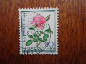 Швейцарія Швейцария ^/--/^ Швейцария, 1982,  флора - розы , &amp;quot; PRO JUVETUTE &amp;quot;, гаш. / концовка серии / ^_^^^ Швейцарія, 1982, флора - троянди, &amp;quot; PRO JUVETUTE &amp;quot;, гаш. - фото фото фото