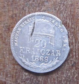 Угорщина Венгрия ^/--/^ УГОРЩИНА. 20 КРЕЙЦЕРІВ 1869 Р. КВ ^_^^^ Угорщина. 20 КРЕЙЦЕРОВ 1869 Г. КВ - фото фото фото