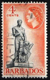 Острівні держави Островные государства ^/--/^ Барбадос  (1953) Британская колония. Памятник адмиралу Нельсону в Бриджтауне ^_^^^ Барбадос (1953) Британська колонія. Пам'ятник адміралу Нельсону в Бриджтауні - фото фото фото