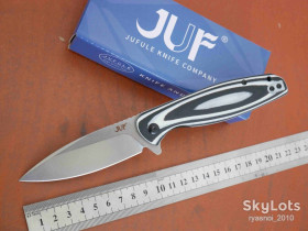 Ножі, мультітули Ножи, мультитулы ^/--/^ JUFULE JF /--/ 221, D /--/ 2 Stonewash, G /--/ 10 Black&amp;white, Ceramic Ball Bearing, Tactical, EDC, outdoor, Liner Lock ^_^^^ JUFULE JF /--/ 221, D /--/ 2 Stonewash finish, G /--/ 10 Black&amp;white, Ceramic Ball Bearing, Tactical, EDC, outdoor, Liner Lock - фото фото фото