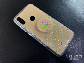 Чохли, бампера Чехлы, бампера ^/--/^ Накладка Acrylic Glitter Case + PopSocket для Xiaomi Redmi 7 light yellow - фото фото фото