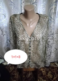 Блузки, сорочки Блузки, рубашки ^/--/^ 1+1=3 Жіноча блуза з леопардовим принтом femme ^_^^^ 1+1= Женская блуза с леопардовым принтом femme - фото фото фото