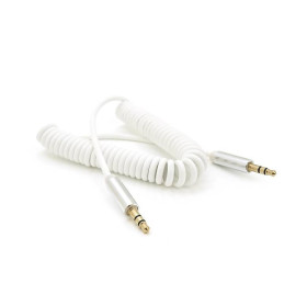 Адаптери Адаптеры ^/--/^ Кабель AUX Audio DC /--/ 3.5 папа-папа 1.5 /--/ м пружина, CCA Stereo Jack, (круглый) White cable, Box ^_^^^ Кабель AUX Audio DC /--/ 3.5 папа-папа 1.5 /--/ м пружина, CCA Stereo Jack, (круглий) White cable, Box - фото фото фото