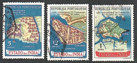 Індія Индия ^/--/^ Португальская Индия  (1956) 450-летие колонии. Карты ^_^^^ Португальська Індія (1956) 450-річчя колонії. Карти - фото фото фото