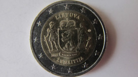 Литва Литва ^/--/^ 2 євро 2019 рік Литва. Жемайтія. ^_^^^ 2 евро 2019 год Литва. Жемайтия. - фото фото фото