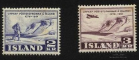 Ісландія Исландия ^/--/^ Исландия  1951 /--/ г № 273-274 ** серия ^_^^^ Ісландія 1951 /--/ р No 273-274 ** серія - фото фото фото