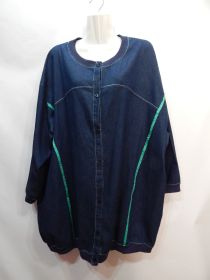 Куртки Куртки ^/--/^ Куртка- рубашка джинсовая женская Батал Vintage, UKR 62-64 001 /--/ DG (в указанном размере, только 1 шт) ^_^^^ Куртка-сорочка джинсова жіноча Батал Vintage, UKR 62-64 001 /--/ DG (в зазначеному розмірі, тільки 1 шт) - фото фото фото