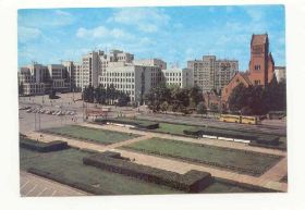 СРСР СССР ^/--/^ СССР 1990  Открытка  Минск Площадь Ленина ^_^^^ СРСР 1990 Листівка Мінськ Площа Леніна - фото фото фото