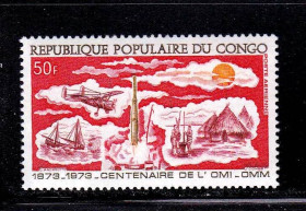 Освоєння космосу Освоение космоса ^/--/^ Космос .  Конго 1973 г  MNH - флот , авиация ^_^^^ Конго 1973 MNH - флот, авіація - фото фото фото