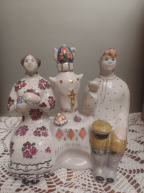 Статуетки, Скульптури, Фігурки, Фарфор Статуэтки, Скульптуры, Фигурки, Фарфор ^/--/^ Статуэтка Чаепитие ^_^^^ Статуетка Чаювання - фото фото фото