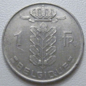 Бельгія Бельгия ^/--/^ Бельгія 1 франк 1975 року Belgique 42668 ^_^^^ Бельгия 1 франк 1975 года Belgique 42668 - фото фото фото