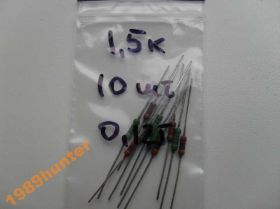 Резистори Резисторы ^/--/^ Резисторы 1,5 /--/ К 0,125 Вт  (10 /--/ шт.) ^_^^^ Резистори 1,5 /--/ К 0,125 Вт (10 /--/ шт.) - фото фото фото
