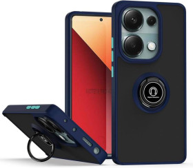 Чохли, бампера Чехлы, бампера ^/--/^ Чохол Fiji Colorframe для Xiaomi Redmi Note 14 /--/ S матовий бампер з кільцем підставкою Dark Blue ^_^^^ Чехол Fiji Colorframe для Xiaomi Redmi Note 14 /--/ S матовый бампер с кольцом подставкой Dark Blue - фото фото фото