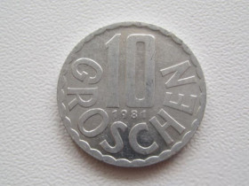 Австрія Австрия ^/--/^ Австрия 10 грошей 1981 года 19941 ^_^^^ Австрія 10 грошей 1981 19941 - фото фото фото