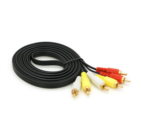 Адаптери Адаптеры ^/--/^ Кабель Audio-Video 3 /--/ хRCA (тато)  3 /--/ хRCA (тато), GOLD connector, CU, круглий, Black, 3,0 м, (Пакет) Q /--/ 3 ^_^^^ Кабель Audio-Video 3 /--/ хRCA (тато) 3 /--/ хRCA (тато), GOLD connector, CU, круглий, Black, 3,0 м, (Пакет) Q /--/ 3 - фото фото фото