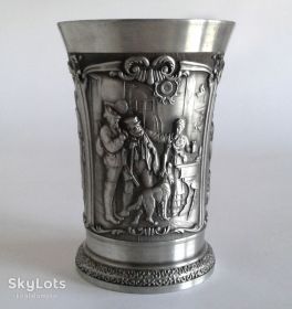 Кухонне начиння, посуд, столове срібло Кухонная утварь, посуда, столовое серебро ^/--/^ Олов&amp;apos;яний келих Abend, 500 мл, Zinn /--/ 95%, SKS, Germany ^_^^^ Олов & Abend, 500 мл, Zinn /--/ 95%, SKS, Germany - фото фото фото