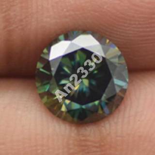 Діамант Бриллиант ^/--/^ Зелёный бриллиант 1,10 ct 6.95 мм VS /--/ 1  (муассанит) ^_^^^ Зелений діамант 1,10 ct 6.95 мм VS /--/ 1 (муасаніт) - фото фото фото