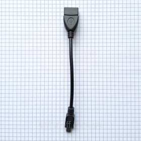 Зарядні пристрої Зарядные устройства ^/--/^ Mini USB OTG кабель адаптер перехідник 0.1 /--/ м Чорний ^_^^^ Mini USB OTG кабель адаптер переходник 0.1 /--/ м черный - фото фото фото