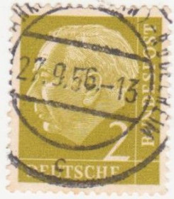 НДР, ФРН ГДР, ФРГ ^/--/^ ФРГ 1954 г. № 67 гашеная ^_^^^ ФРН 1954 р. No 67 гашена - фото фото фото