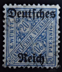 Німецька імперія (-) Германская империя (-) ^/--/^ Германия  империя 1920  г. № 60 гашеная ^_^^^ Німеччина імперія 1920 р. No 60 гашена - фото фото фото