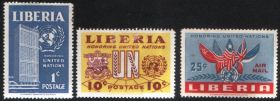 Ліберія Либерия ^/--/^ Либерия (1952) Организация Объединённых Наций. Флаги ^_^^^ Ліберія (1952) Організація Об'єднаних Націй. Прапори - фото фото фото
