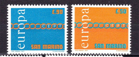 Малі Держави Європи Малые Государства Европы ^/--/^ Сан Марино 1971 г MNH  - - EUROPA CEPT - ^_^^^ Сан Марино 1971 MNH - EUROPA CEPT - фото фото фото