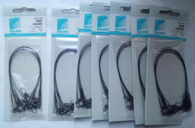 Ліски, шнури, повідці Лески, шнуры, поводки ^/--/^ Поводки Salmo Wire Leader, size 9   (новые) ^_^^^ Salmo Wire Leader, size 9 (нові) - фото фото фото