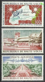 Інші країни Другие страны ^/--/^ Верхняя Вольта 1961 транспорт авиация 3 /--/ м. ^_^^^ Верхня Вольта 1961 транспорт авіація 3 /--/ м. - фото фото фото