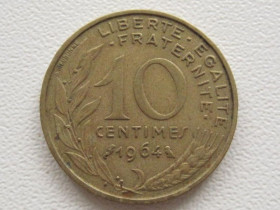 Франція Франция ^/--/^ Франция 10 сантимов 1964 года 38171 ^_^^^ Франція 10 сантимів 1964 38171 - фото фото фото