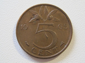 Нідерланди Нидерланды ^/--/^ Нидерланды 5 центов 1965 года #35111 ^_^^^ Нідерланди 5 центів 1965 року #35111 - фото фото фото