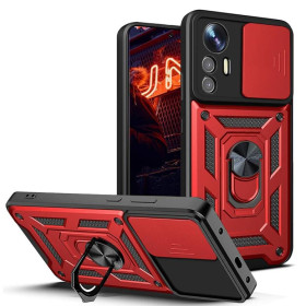 Чохли, бампера Чехлы, бампера ^/--/^ Чохол Fiji Camera Defence для Xiaomi 12 Lite бампер із захистом камери та підставкою Red ^_^^^ Чехол Fiji Camera Defence для Xiaomi 12 Lite бампер с защитой камеры и подставкой Red - фото фото фото