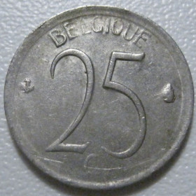 Бельгія Бельгия ^/--/^ Бельгія 25 сантимів 1967 року Belgique 42310 ^_^^^ Бельгия 25 сантимов 1967 года Belgique 42310 - фото фото фото