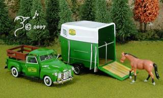 : Закордонні : Зарубежные ^/--/^ Chevy Pickup 1950 Horse Trailer прицеп / Cararama - Hongwell - John Deere /. 1262 ^_^^^ Chevy Pickup 1950 Horse Trailer причіп / Cararama - Hongwell - John Deere 1262 - фото фото фото