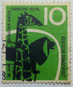НДР, ФРН ГДР, ФРГ ^/--/^ Германия 1958 Зоопарк, гашеная (I) ^_^^^ Німеччина 1958 Зоопарк, гашена (I) - фото фото фото