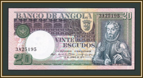 Ангола Ангола ^/--/^ Ангола 20 эскудо 1973 P-104  (104 /--/ a) UNC ^_^^^ Ангола 20 ескудо 1973 P-104 (104 /--/ a) UNC - фото фото фото