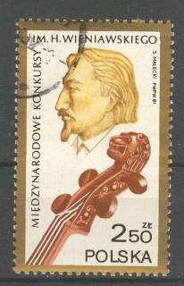 Польща Польша ^/--/^ Польша 1981 искусство музыка композитор Венявский Mi 2771 ^_^^^ Польща 1981 мистецтво музика композитор Венявський Mi 2771 - фото фото фото